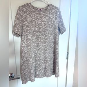 Pink Lily Cheetah Print T-Shirt Dress